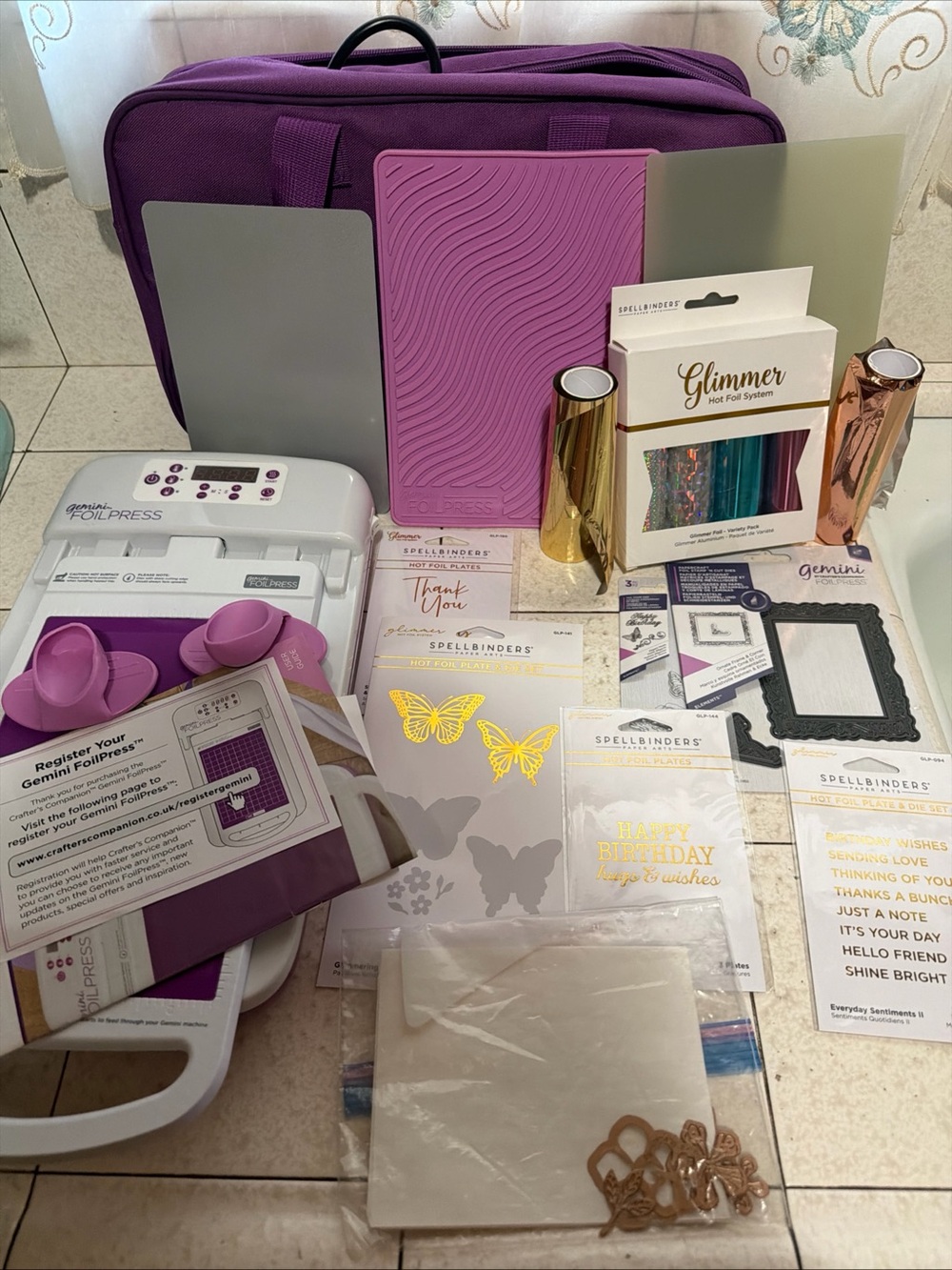 Gemini FoilPress Machine with Accessories and carrying case